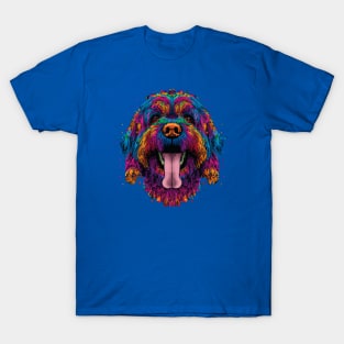 Cute Barbet Dog Stencil T-Shirt